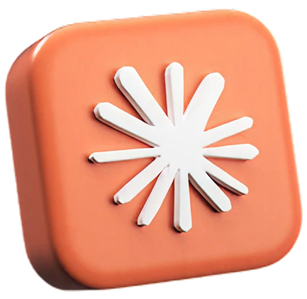 Claude 3D Logo Tile